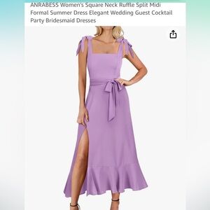 Purple midi dress